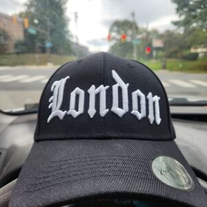 Black London Embroidered Cap